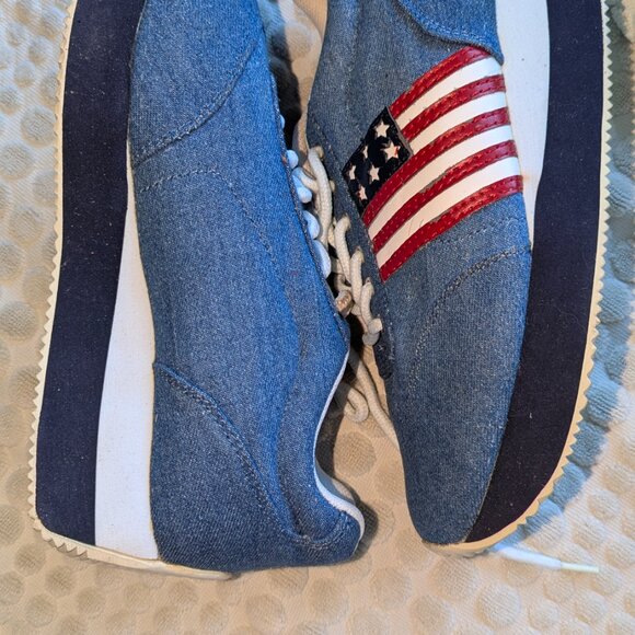 Denim USA Flag Sneakers 8.5 by Rouge Helium - Picture 2 of 9